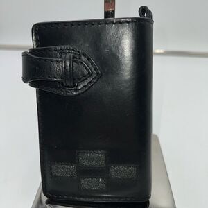 Native Art along Bifold Flap Slip Leather Wallet